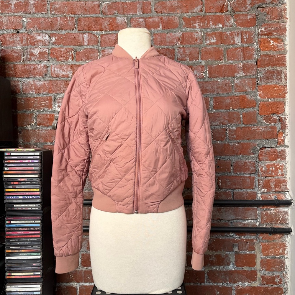 lululemon athletica Pink Reversible Quilted Bomber Jacket